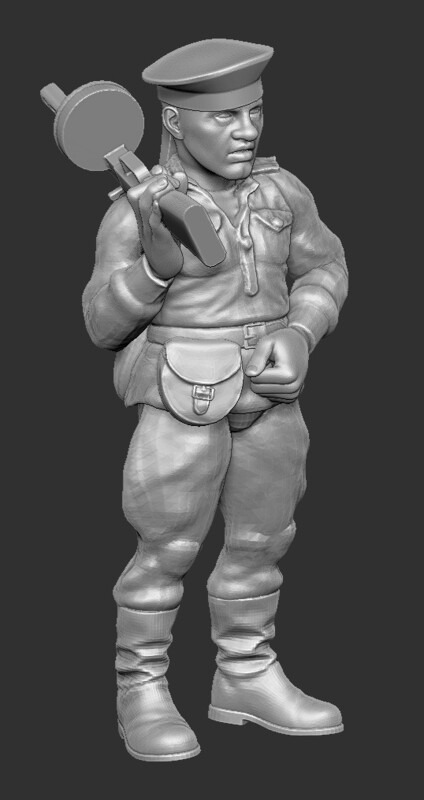 Soviet Marine with PPSH-41 - 1/48 Scale