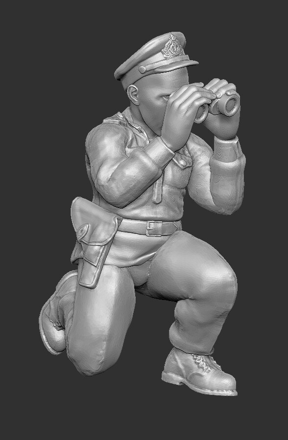 Soviet Marine Officer with Binoculars - 1/56 Scale