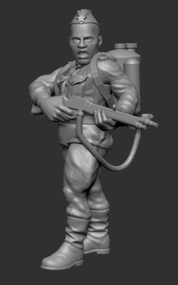 Soviet Flame Soldier 001 - 1/56 Scale