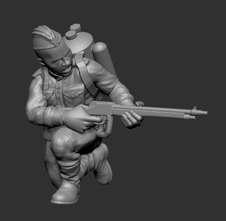 Soviet Flame Soldier 002 - 1/48 Scale
