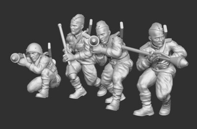 Soviet Soldiers with Panzerfaust - 1/56 Scale