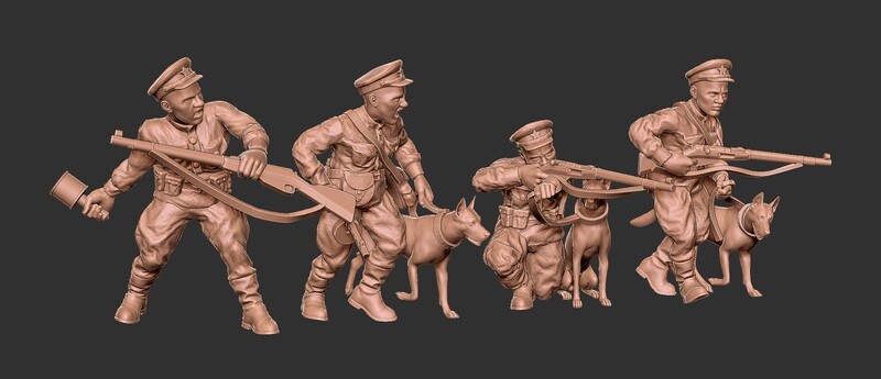 Soviet Border Patrol - 1/56 Scale