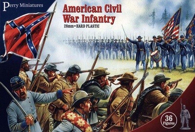 (ACW1) Plastic American Civil War Infantry (box of 36 figures)