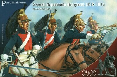 (FN 130) Plastic French Napoleonic Line Dragoons (13 mounted, 8 dismounted)