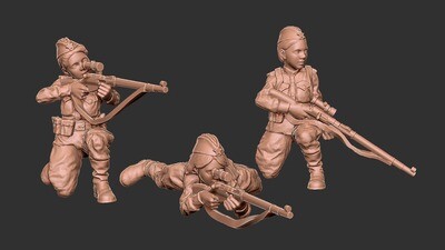 Soviet Women Snipers - 1/56 Scale