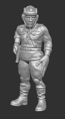 Soviet Tank Officer 001 - 1/56 Scale