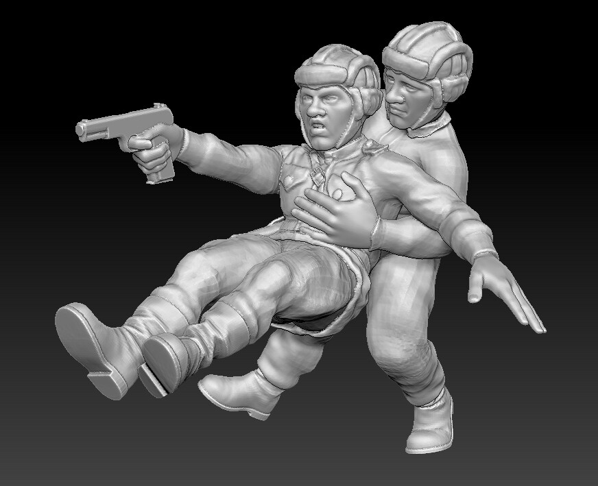 Soviet Tank Crewman 001 - 1/56 Scale