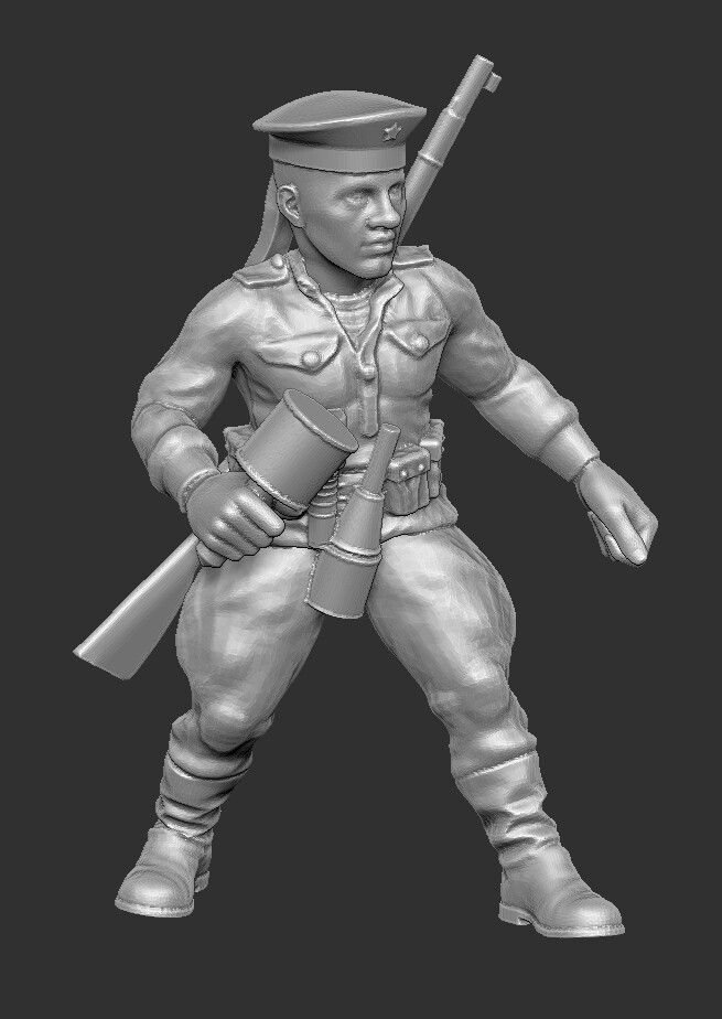 Soviet Marine with Grenade 002 - 1/48 Scale