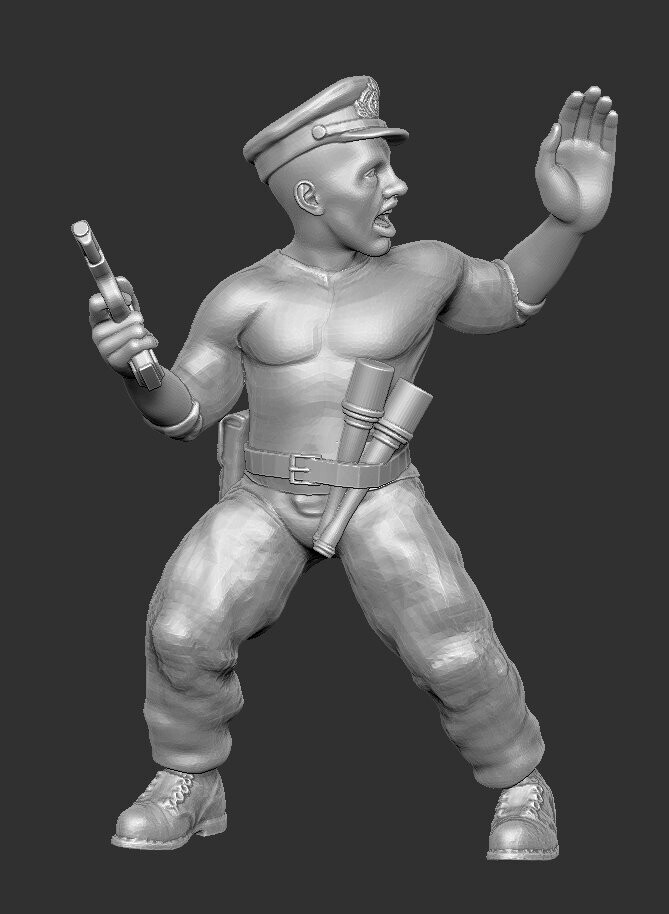 Soviet Marine Officer Attack Pose - 1/56 Scale