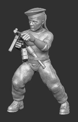 Soviet Sailor with MP-40 - 1/56 Scale