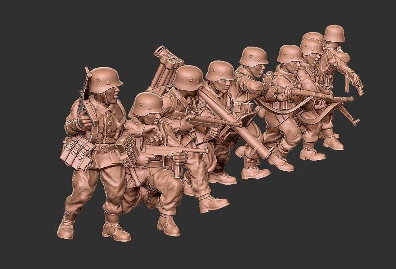 German Squad 001 - 1/56 Scale