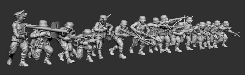 German Squad 003 - 1/56 Scale