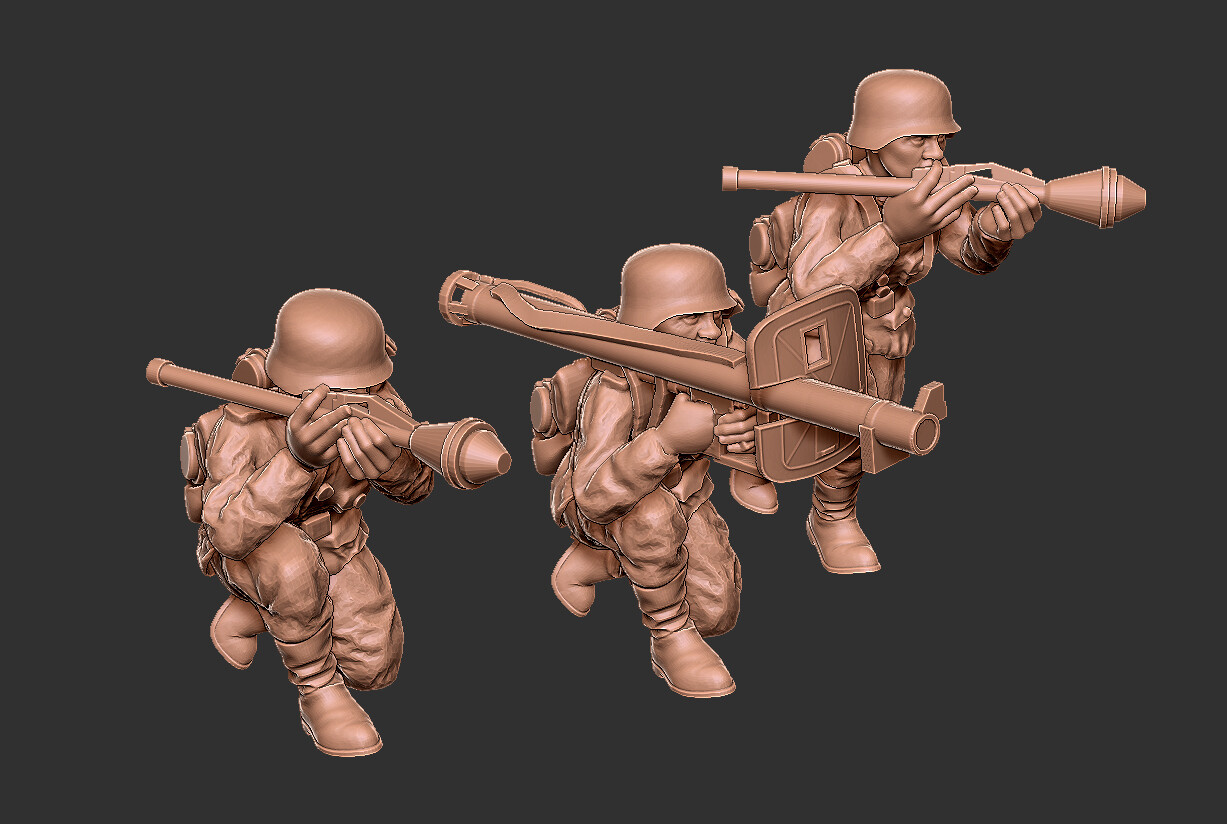 German Anti Tank Squad - 1/48 Scale