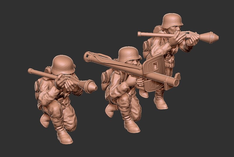 German Anti Tank Squad - 1/56 Scale