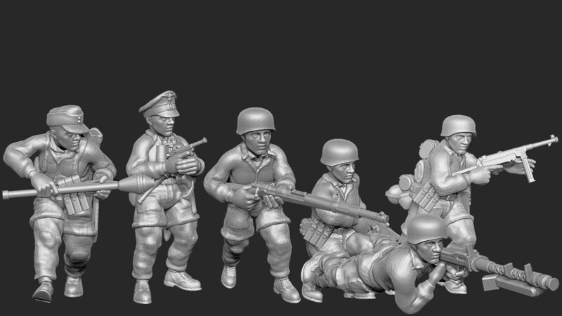German Fallschirmjäger Squad - 1/56 Scale