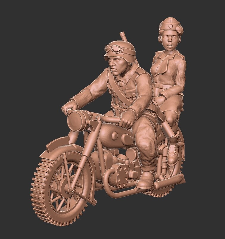 German Motorbike 2  - 1/56 Scale