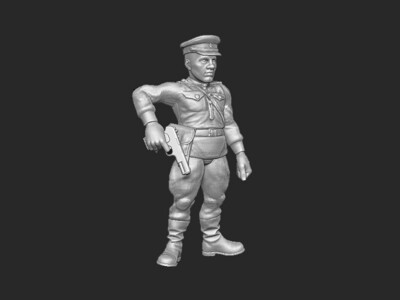 Soviet Officer with TT-30 - 1/56 Scale