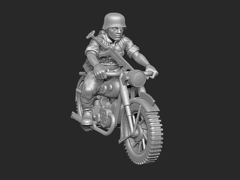 German Motorbike 3 - 1/56 Scale