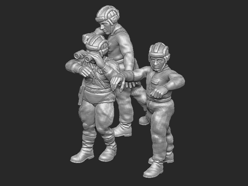 Soviet SU-76 Tank Crew - 1/48 Scale