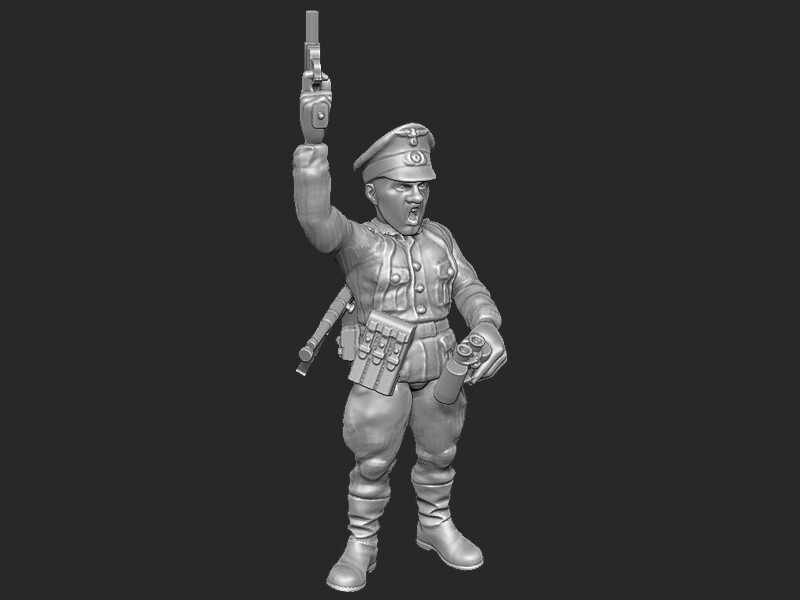 German Officer (2)  - 1/56 Scale