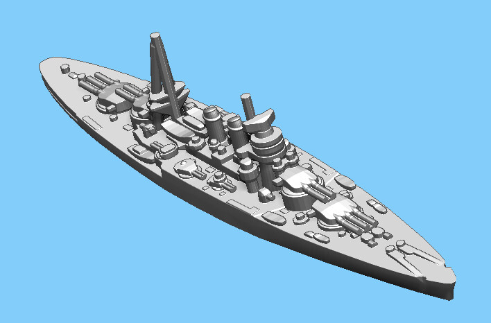 Italian Conte di Cavour - Battleship - 1:1800