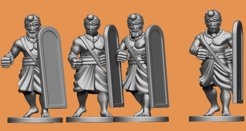 Indian Spearmen Regiment with Command Pack (28mm)