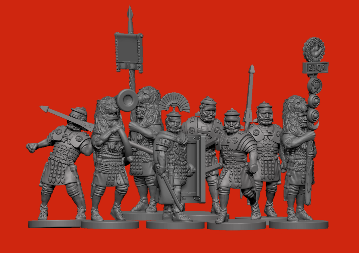 Roman Legionaries with Command Pack (28mm)