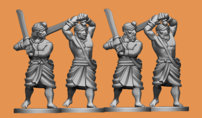 Indian with 2 Handed Swords Pack (28mm)