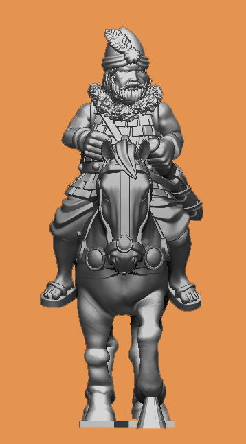 Indian King on Horse Pack (28mm)