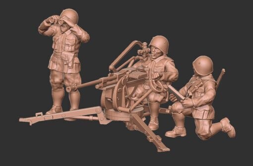 Italian Breda Model 35 with Crew - 1/48 Scale