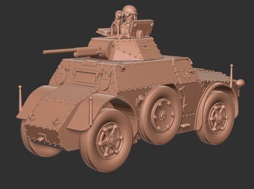 Autobinda AB41/43 Armoured Car with Crewman- 1/48