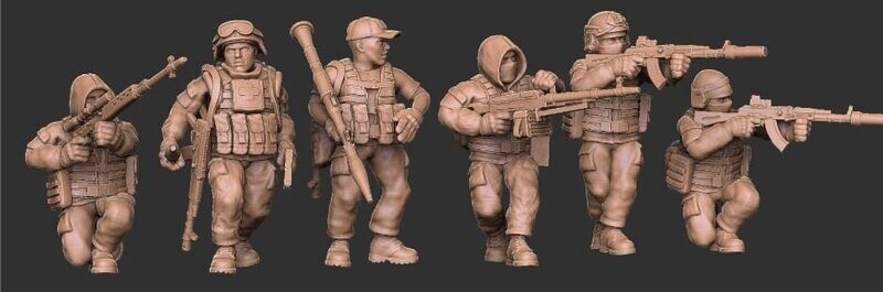 Russian Squad 8 - 1/48 Scale