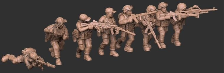 Russian Squad 7 - 1/48 Scale