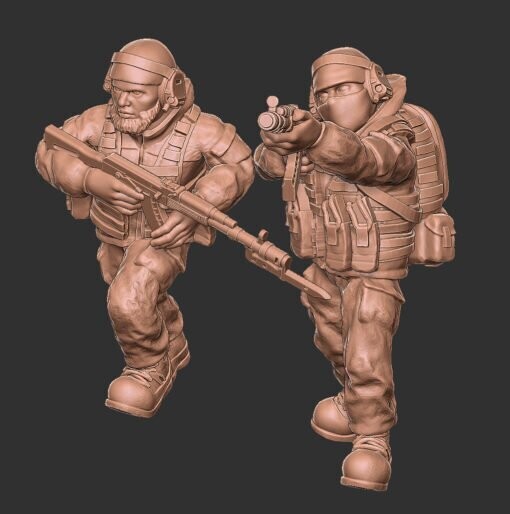 Russian Soldiers 3 - 1/56 Scale