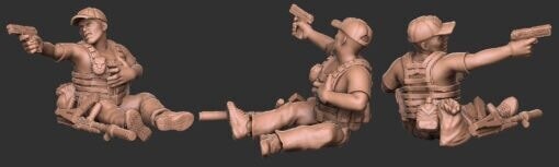 Russian Wounded - 1/56 Scale