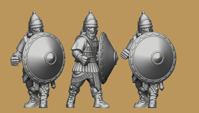 Qurubuti Spearmen with Round Shield Pack (28mm)