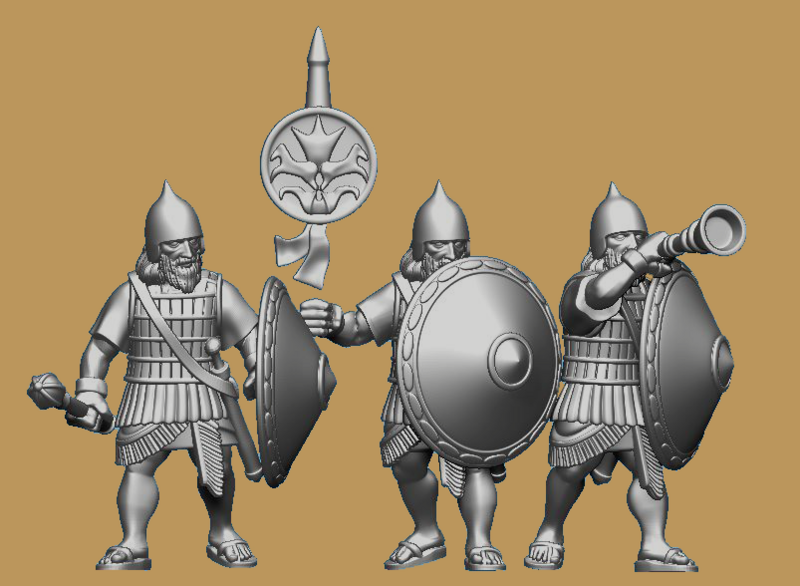 Kisir Sharruti Command with Round Shield Pack (28mm)