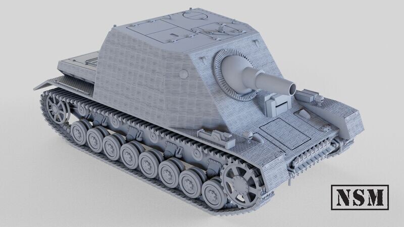 Sturmpanzer IV Brummbar (Zimmerit) - 1/56 Scale