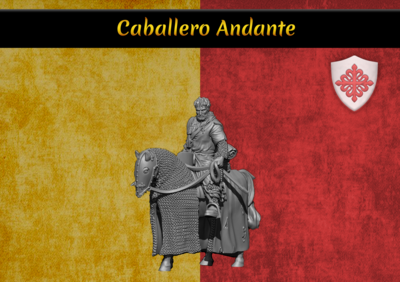 Caballero Andante on Horse Pack (28mm)