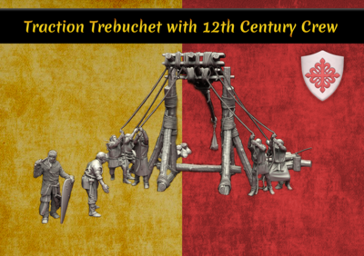 Traction Trebuchet with 12th Century Crew Pack (28mm)