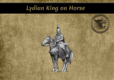 Lydian King on Horse Pack (28mm)