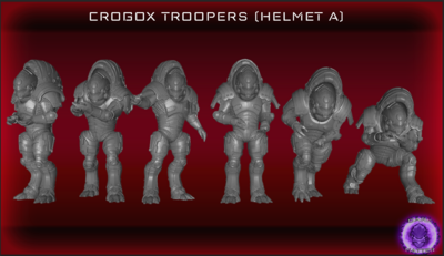 Crogox Troopers - Helmet A (40mm)
