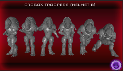Crogox Troopers - Helmet B (40mm)