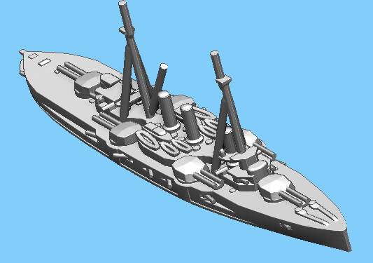 Japanese Kawachi - Battleship - 1:1800