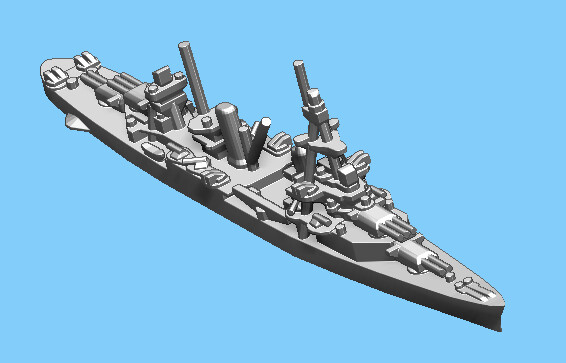 US Pensacola (1942) - Cruiser - 1:2400