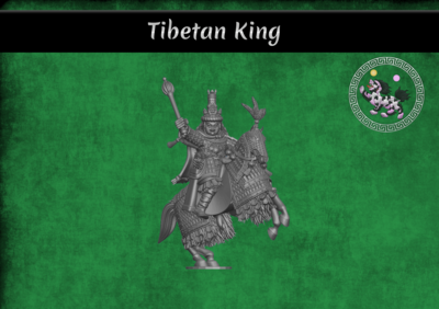 Tibetan King on Horse Pack (28mm)