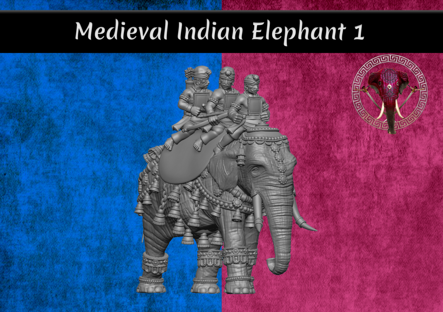 Medieval Indian Elephant 1 (28mm)