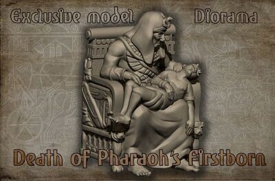 Egyptian Pharaoh Holding Death Firstborn (28mm)