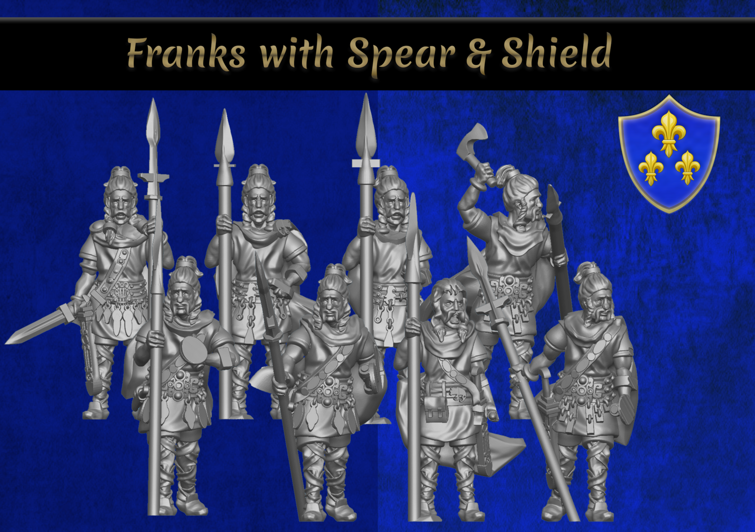 Franks with Spear & Shield Pack (28mm)