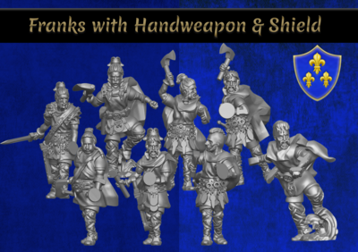 Franks with Handweapon & Shield Pack (28mm)